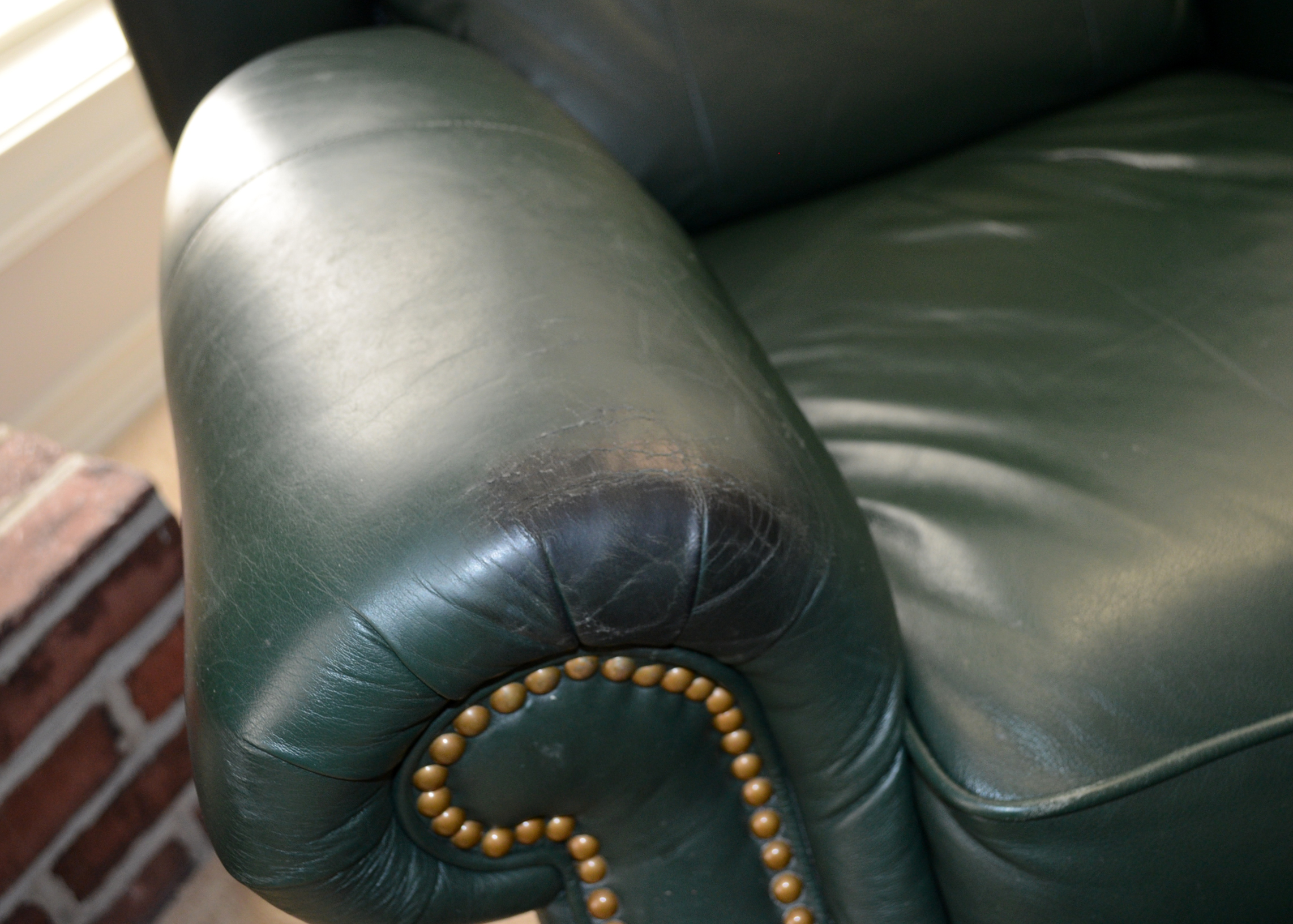 LazyBoy Contemporary Green Leather Recliner EBTH